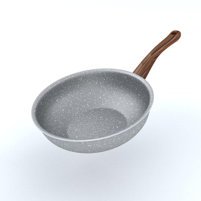 LAPIS Granite Wok Size 24 cm Grey - Image 2
