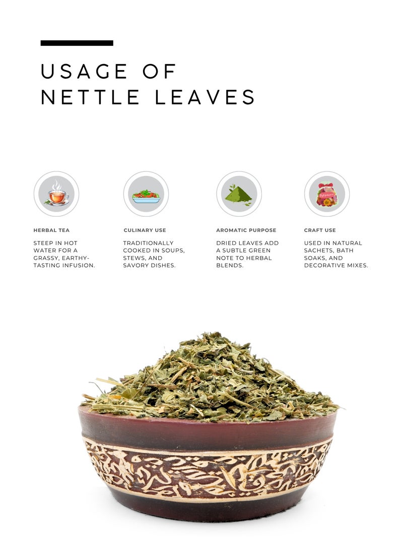AWAFI MILL Stinging Nettle Leaf Loose Tea - Cut and Sifted - Farm Fresh 100% Natural Product - Dehydrated Caffeine-Free | Premium Quality Herbal Infusion - 100 g | 3.5 Oz - Image 3