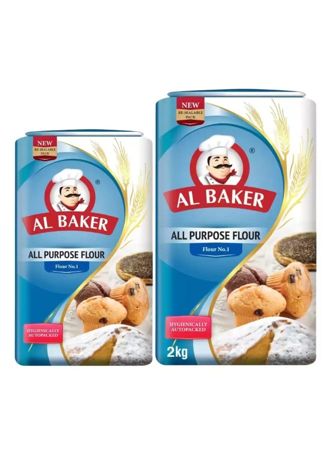 Al Baker Al Baker All Purpose Flour No.1- 2+1kg 