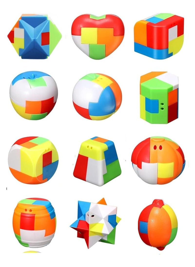 TOY GARDEN 6-in-1 Educational Puzzle Toy Set for Kids: Colorful 3D Geometric Brain Teaser Shapes to Enhance Cognitive Skills, Logical Thinking, and Creativity - Ideal for Ages 3+  - Image 1