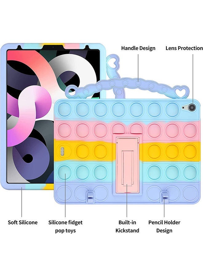 كابتن تيك غطاء حماية عصري مقاوم للصدمات للتخلص من التوتر مع حامل للقلم لجهاز أبل آيباد 2020 إير 4 مقاس 10.9 بوصة متعدد الألوان - Image 2