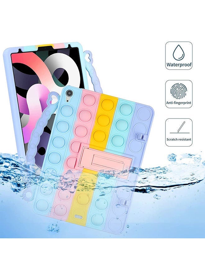كابتن تيك غطاء حماية عصري مقاوم للصدمات للتخلص من التوتر مع حامل للقلم لجهاز أبل آيباد 2020 إير 4 مقاس 10.9 بوصة متعدد الألوان - Image 3