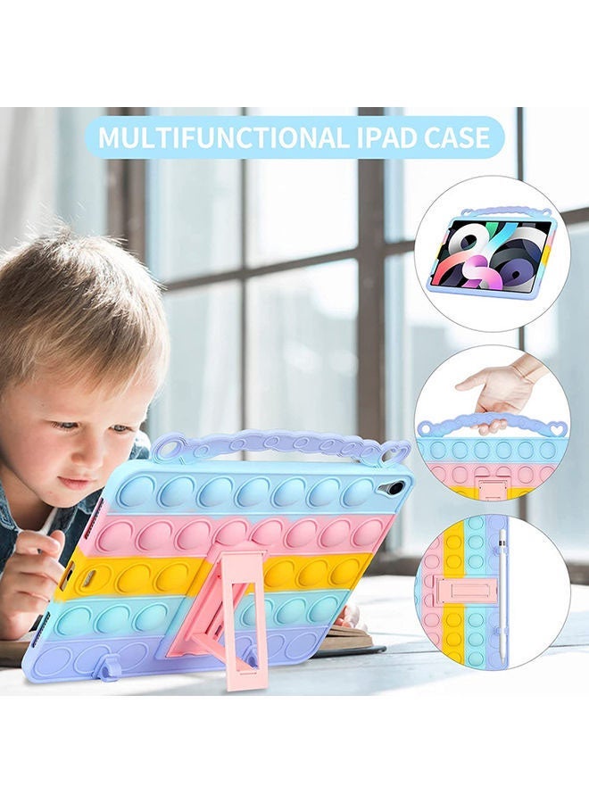 كابتن تيك غطاء حماية عصري مقاوم للصدمات للتخلص من التوتر مع حامل للقلم لجهاز أبل آيباد 2020 إير 4 مقاس 10.9 بوصة متعدد الألوان - Image 4