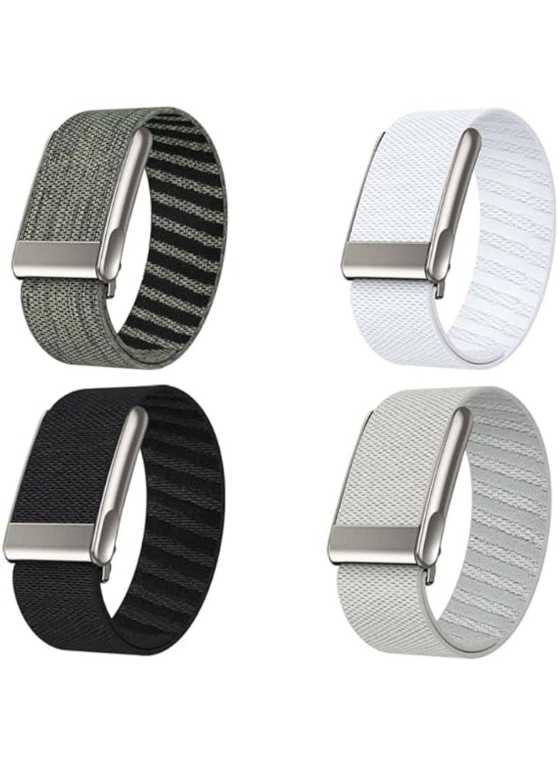 Aookay Stretchy Nylon Replacement Band Compatible For Whoop MG Wearable Fitness Tracker Accessories Men & Women Fashion Adjustable Wristband Breathable, Comfortable & Easy to Use Strap (Starlight)  - Image 3