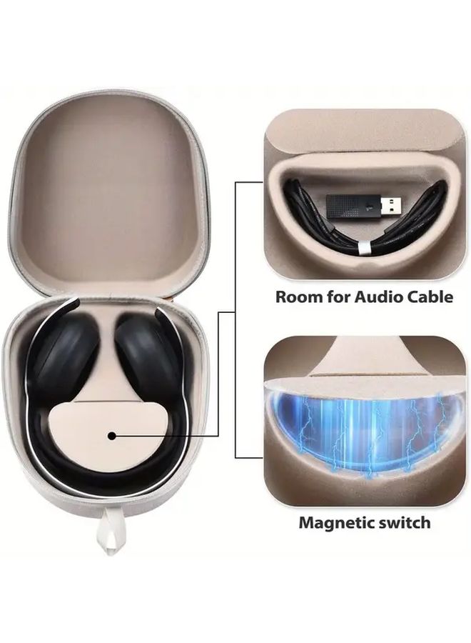 Sony Pulse Elite Headset Storage Case Black Hard Shell Portable Gaming Travel - Image 3