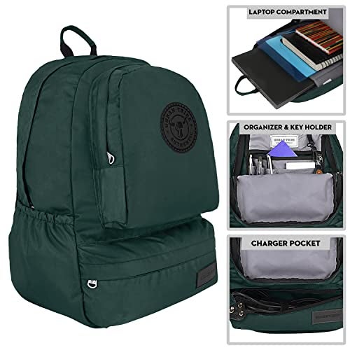 URBAN TRIBE Havana Laptop Backpack Medium Size For Men & Women | Laptop Bag 15.6 Inch | Office Work/Casual/College/Travel Bag | Green, 27L - Image 3