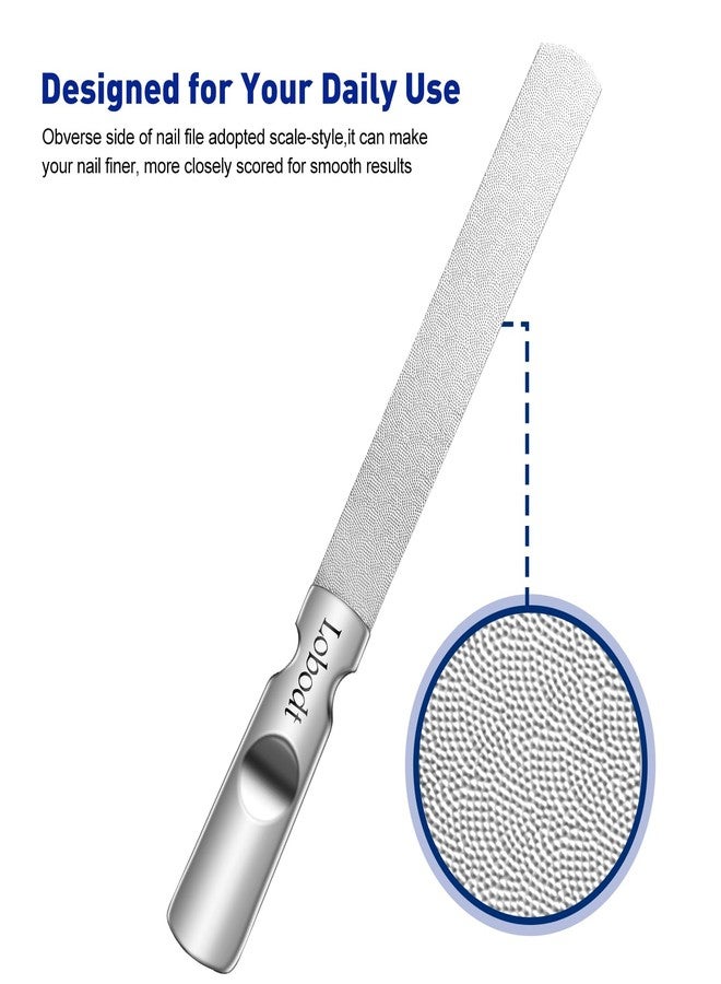 Lobodt Stainless Steel Double-Sided Nail Art File - Mini Travel Nail File Suitable for Both Men and Women - Image 3