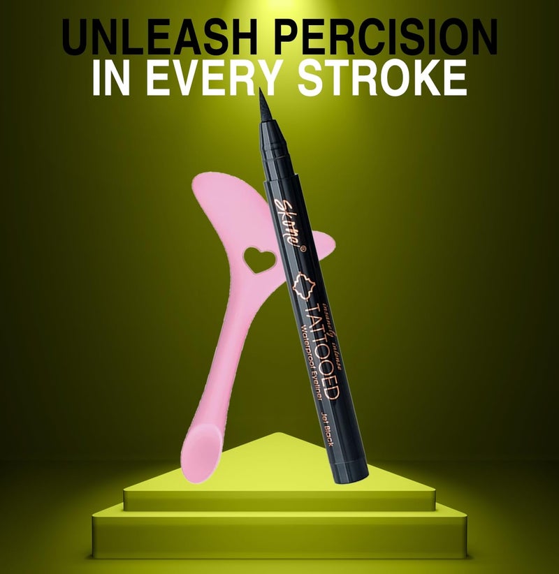 Skone Cosmetics Eyeliner Stencil - Mascara Shield Applicator Guard, Lipstick and Face Cream Application Aid - Easy to Use Multifunctional Eyeliner Aid Stencil Tool Guide for Beginners & Experts - Pink - Image 4