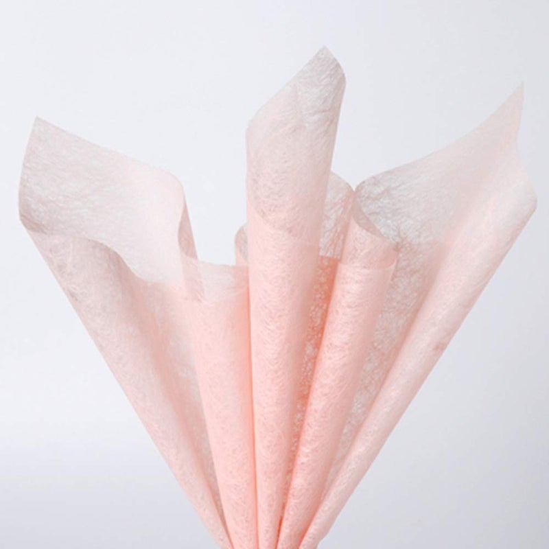 BBJ WRAPS Korean Cotton Wrapping Flower Paper NonWoven Waterproof Floral Bouquet Wraps Packaging Tissue Paper for Florist Supplies 228x228 Inch  15 Sheets Pink