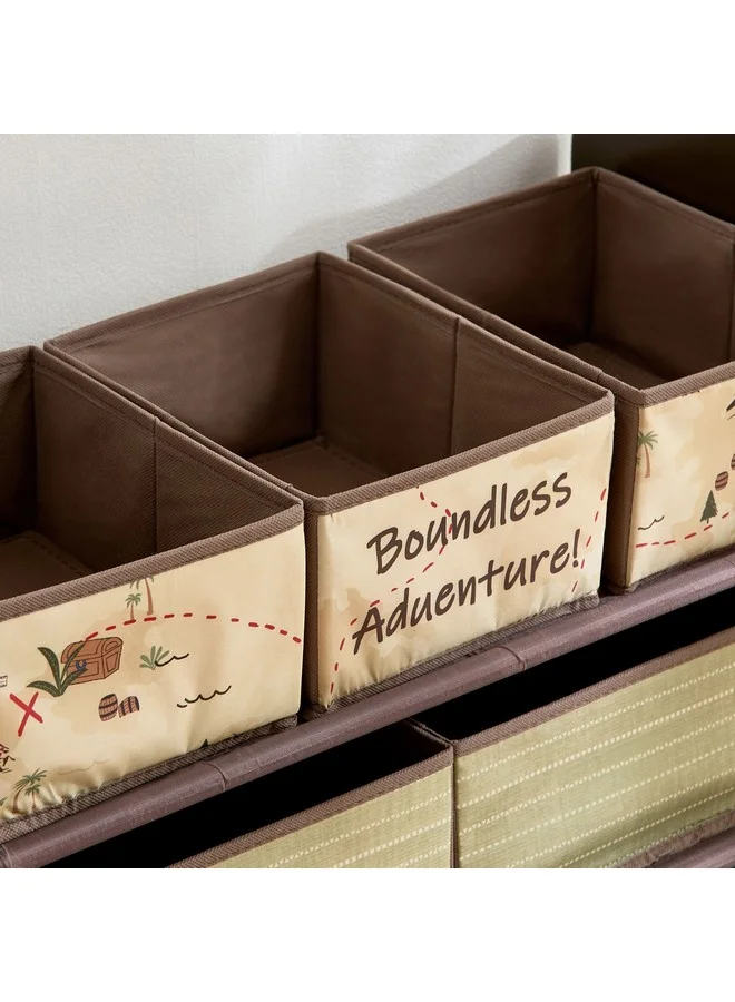 Home Box Adventurer Candice Colorchoc Fabric Storage Rack With 6 Bins 63 X 30 X 70 Cm