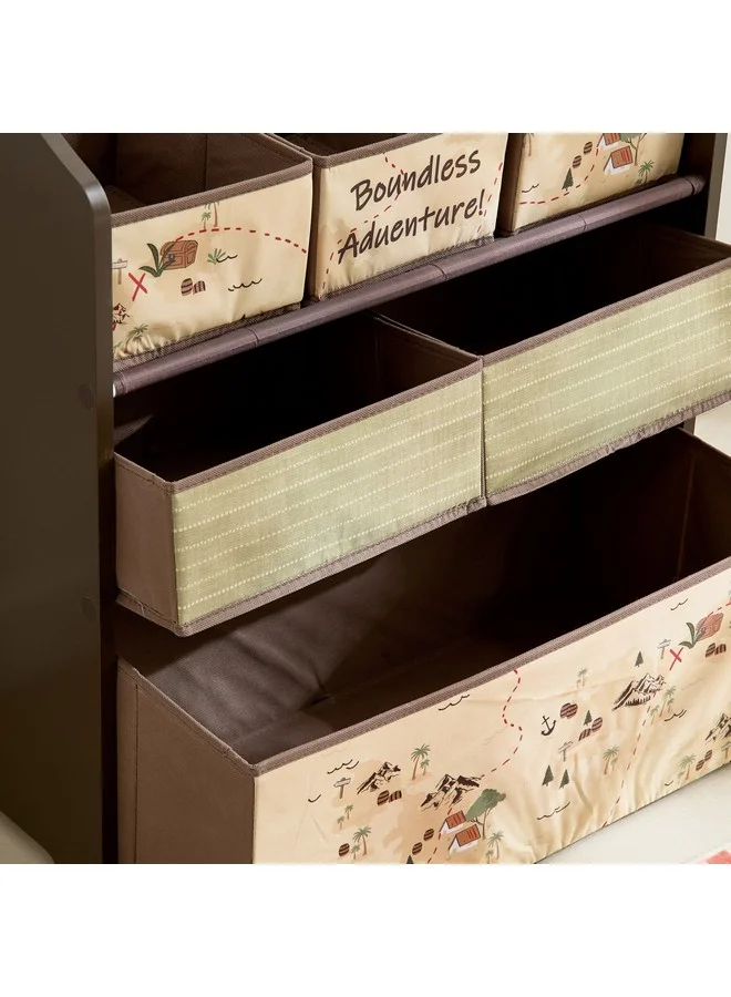 Home Box Adventurer Candice Colorchoc Fabric Storage Rack With 6 Bins 63 X 30 X 70 Cm