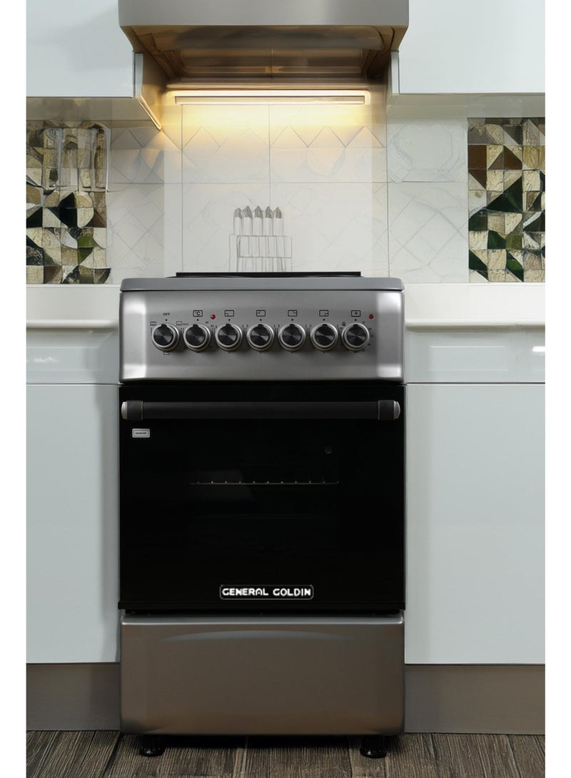 جنرال جولدن موقد طهي كهربائي جنرال جولدين 57×57 سم، 4 شعلات، أمان تام، شعلة أوتوماتيكية، - Image 4