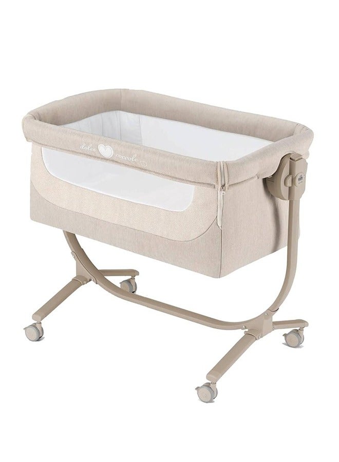 cam سرير أطفال محمول وقابل للتحويل من Cullami Co مع ناموسية، لون بيج - Image 2