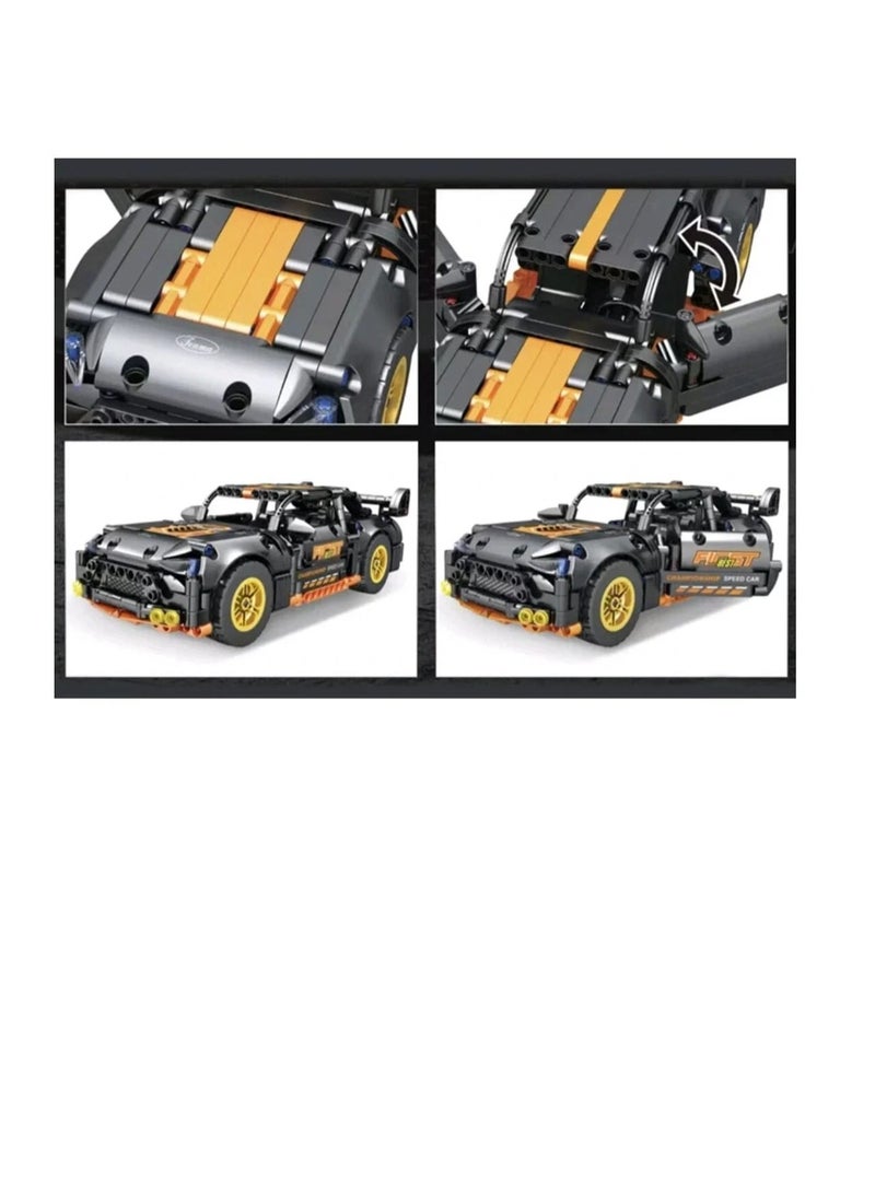 مجموعة من مكعبات بناء سيارات السباق - Image 3