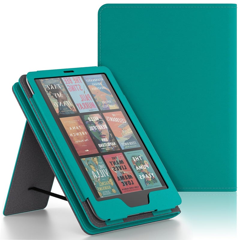 Lainergie 7in Case, Incompatible with Old Version, Durable Synthetic Leather Cover with Auto Sleep Wake, Jade