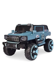 Cute ninos 4-motor electric kids car, 12V battery, with open doors and stunning lighting, vibrator mode, USB/Aux music, remote control  - Image 1
