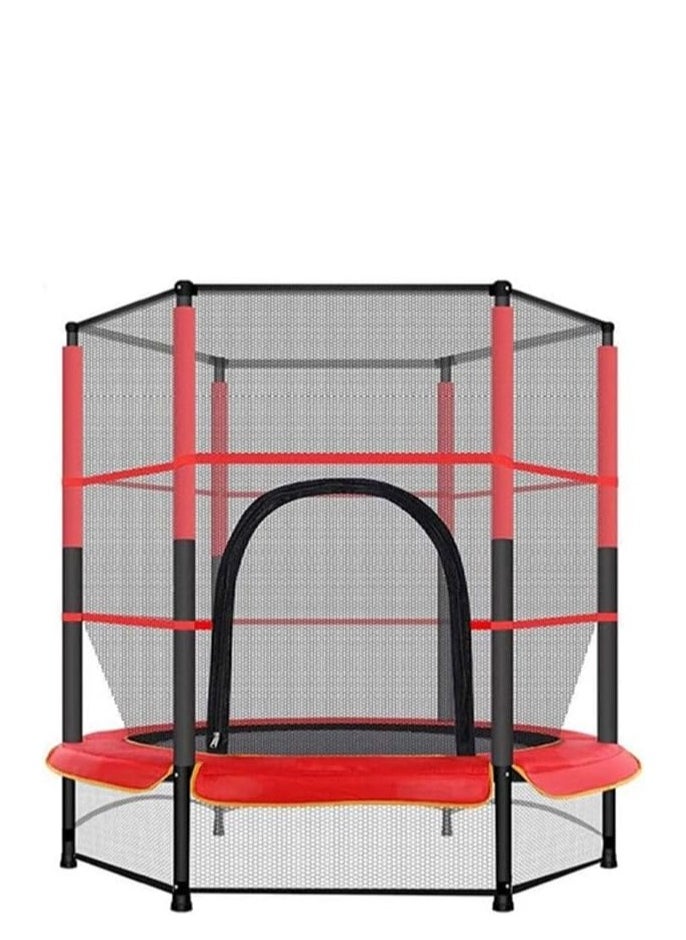 Aralifes 5.5ft Indoor Outdoor Children Trampoline Jumping Mat with Safety Enclosure, Baby Trampoline Toys, Children's Birthday Gifts,  Children 3+ years old  - Image 1