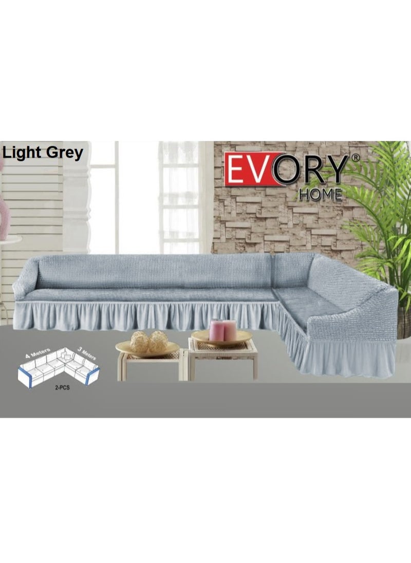 EVORY HOME Sofa Cover 2-Pieces 4m and 3m Super Stretchable Anti-Wrinkle Slip Flexible Resistant 