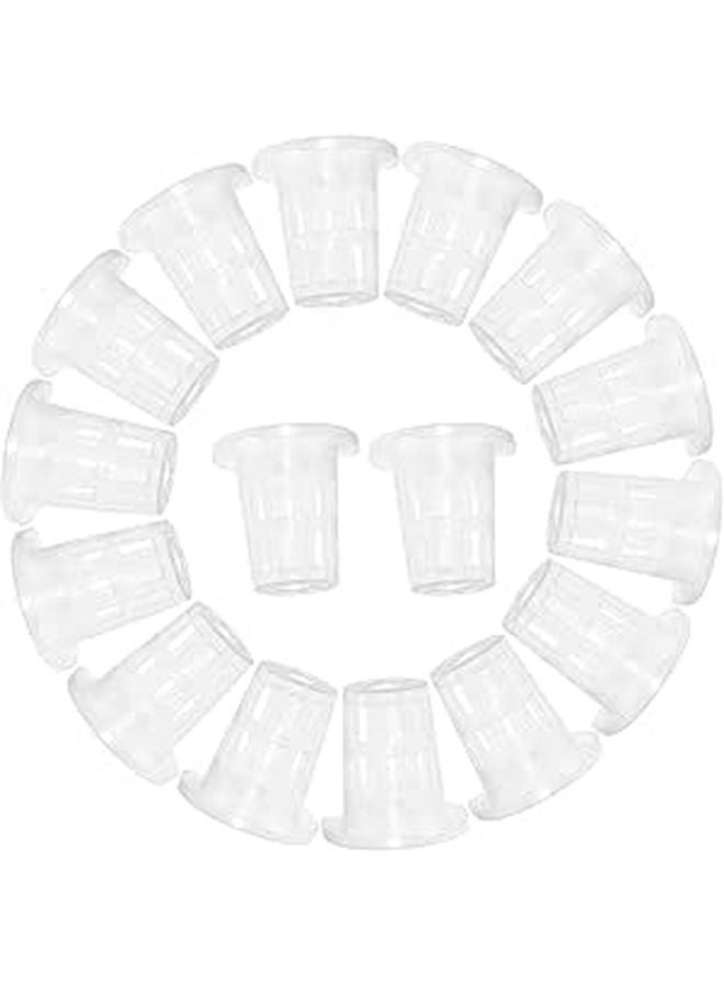 Hydroponic Net Pots 45mm White 50 Pack Slotted Mesh Planting Cups For Garden Nursery - Image 1