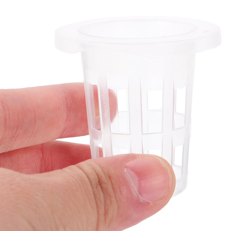 Hydroponic Net Pots 45mm White 50 Pack Slotted Mesh Planting Cups For Garden Nursery - Image 5