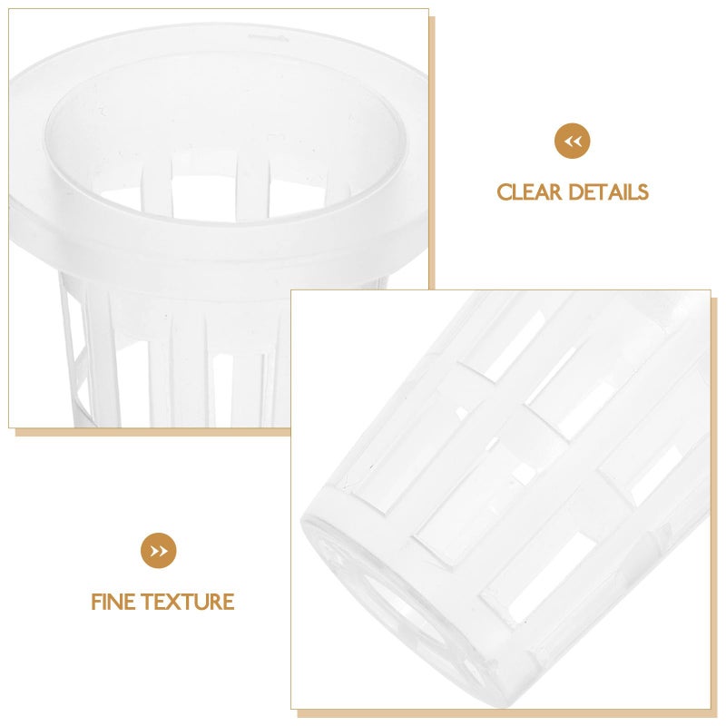 Hydroponic Net Pots 45mm White 50 Pack Slotted Mesh Planting Cups For Garden Nursery - Image 4