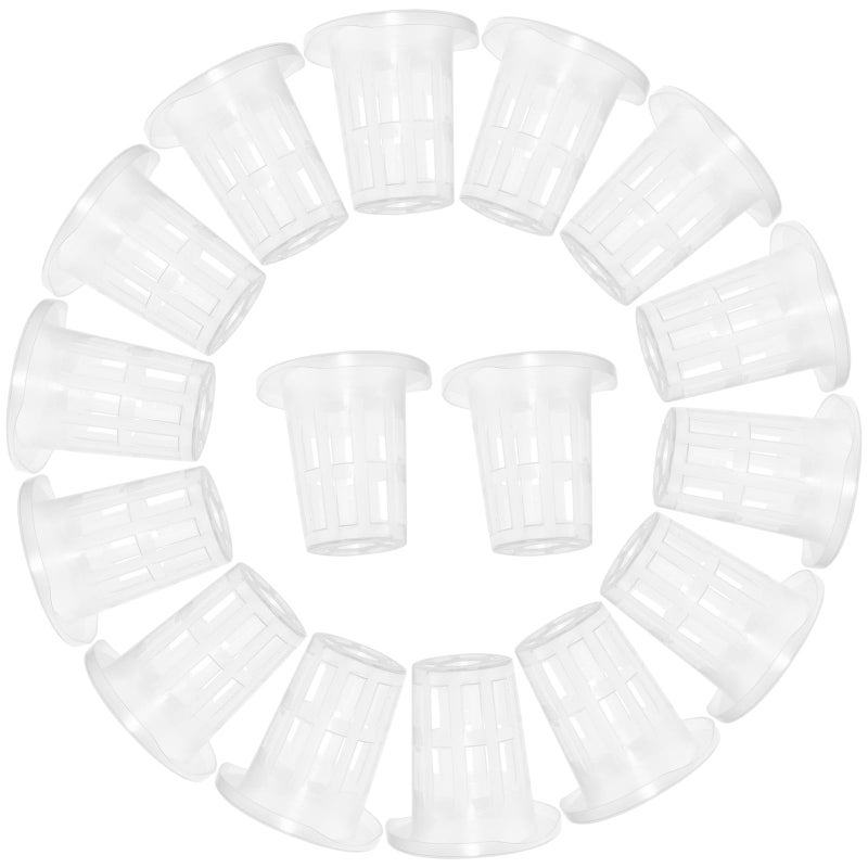 Hydroponic Net Pots 45mm White 50 Pack Slotted Mesh Planting Cups For Garden Nursery - Image 2