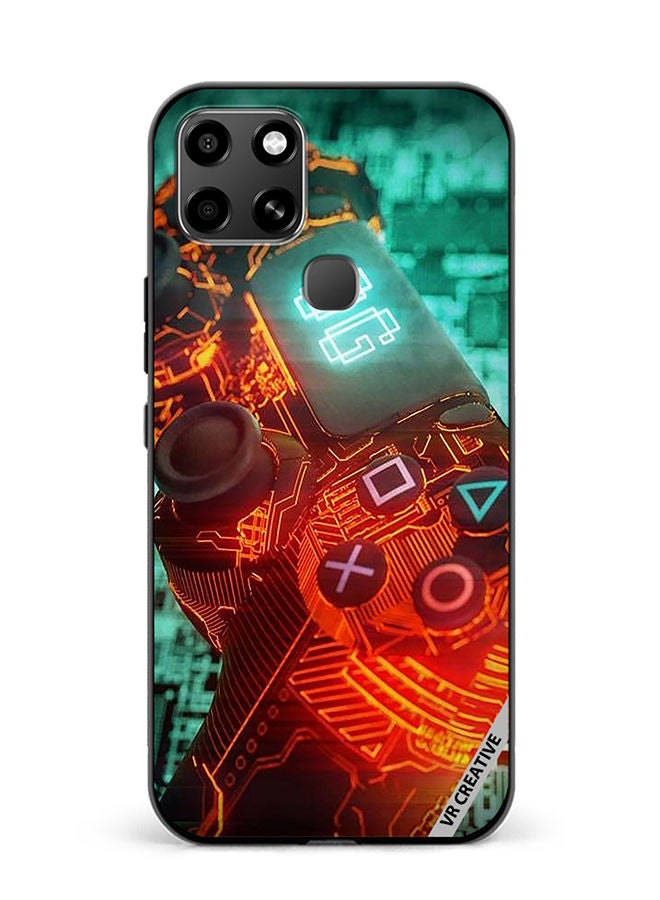 VR CREATIVE Protective Case Cover For Infinix Smart 6 Ps4 Controller Design Multicolour - Image 1