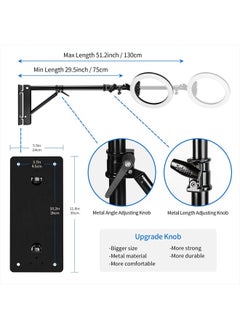 Selens Wall Mount Boom Arm with Triangle Base, Max Length 51inches/130cm Adjustable Camera Mount Up to 4.26ft for Photography Studio Video Strobe Flash, Ring Light, Softbox, Umbrella Reflector etc.  - Image 5