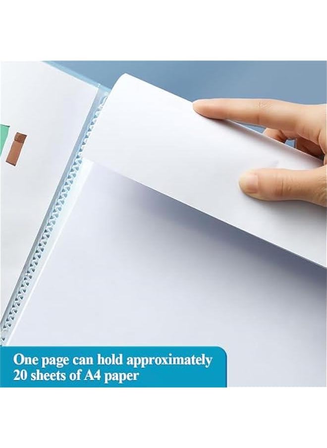 Pelican - Green A4 Portfolio Binder with 60 Plastic Sleeves, 9.2x12 Art Presentation Book to Display 120 s, Organize Documents and Artwork in Office Portfolio Folder. - Image 1