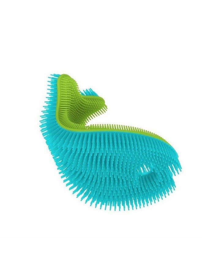 Innobaby Bathin' Smart Silicone Sensory Fish Bath Scrub for Babies and Toddlers - Aqua Green - Image 1
