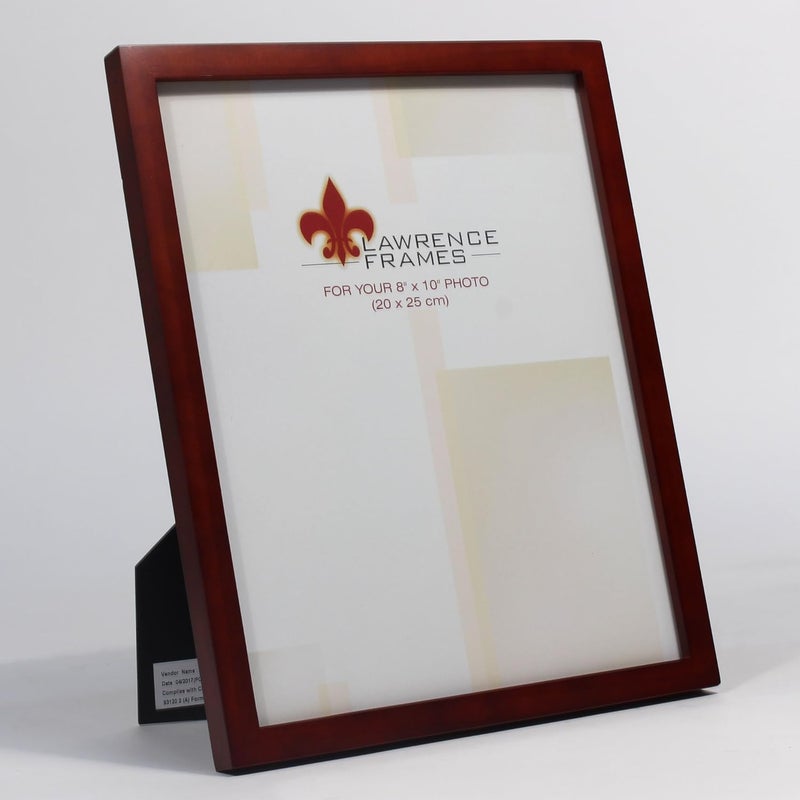 Lawrence Frames 8" x 10" Wooden Walnut Brown Picture Frame - Image 2