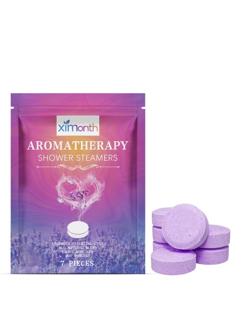 Shower Steamers Aromatherapy, Shower Bombs Birthday Gifts, Organic with Chamomile Rose Lavender Mint Watermelon Eucalyptus Essential Oil, Vapor Steam Tablets - Relaxation Gifts for Women 7pcs