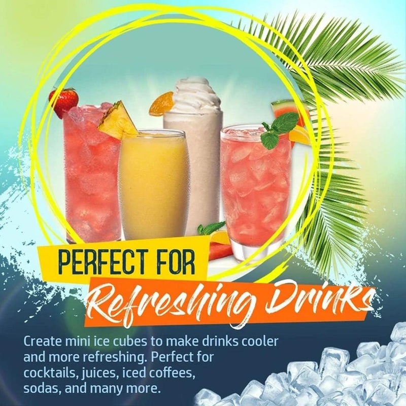 كلاراكو 160 شبكة ثلج سيليكون، صينية مكعبات الثلج، قالب ثلج سيليكون شبكي، صينية ثلج مربعة صغيرة من السيليكون الصالح للأكل، قالب ثلج للويسكي، حلوى الشوكولاتة والهلام - Image 4