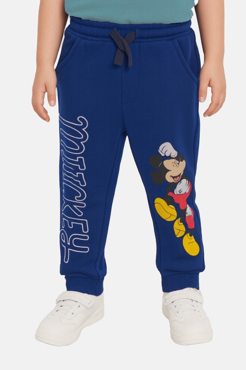 Hamleys Toddlers Boy Graphic Print Jogger Pants, Navy Blue - Image 1