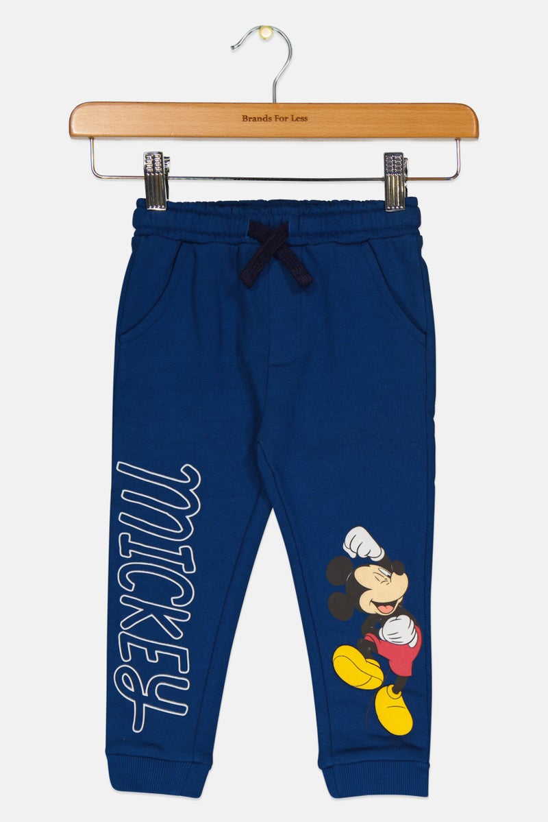 Hamleys Toddlers Boy Graphic Print Jogger Pants, Navy Blue - Image 3