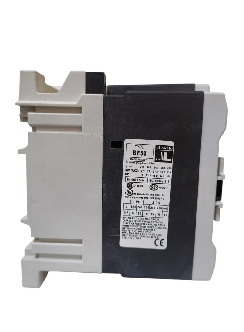 Lovato 11 BF65 00 230 Contactor 230V AC 50/60Hz  AC3  65A- 33kW (400V) - Image 3