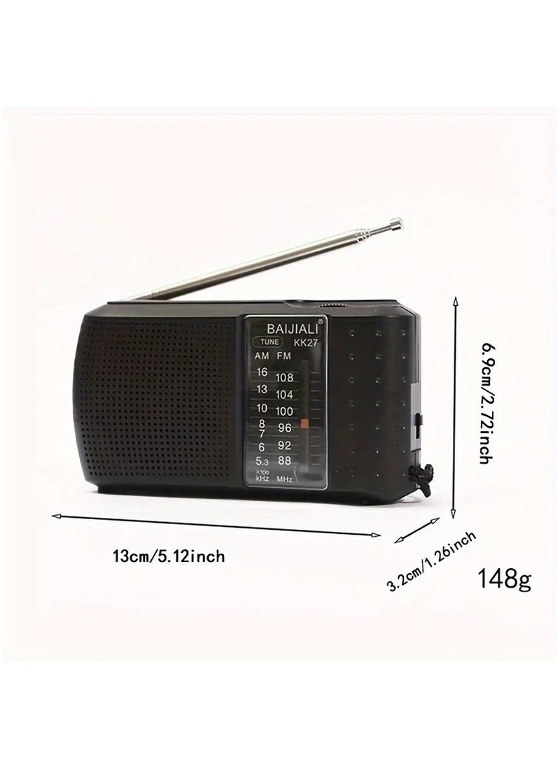 Arabest Vintage FM Radio Cross-border Elderly Portable Fashion Retro Radio AM FM SW Two Band Radio, Portable Radio AM FM, Transistor Radio With Speaker, Headphone Jack  - Image 2