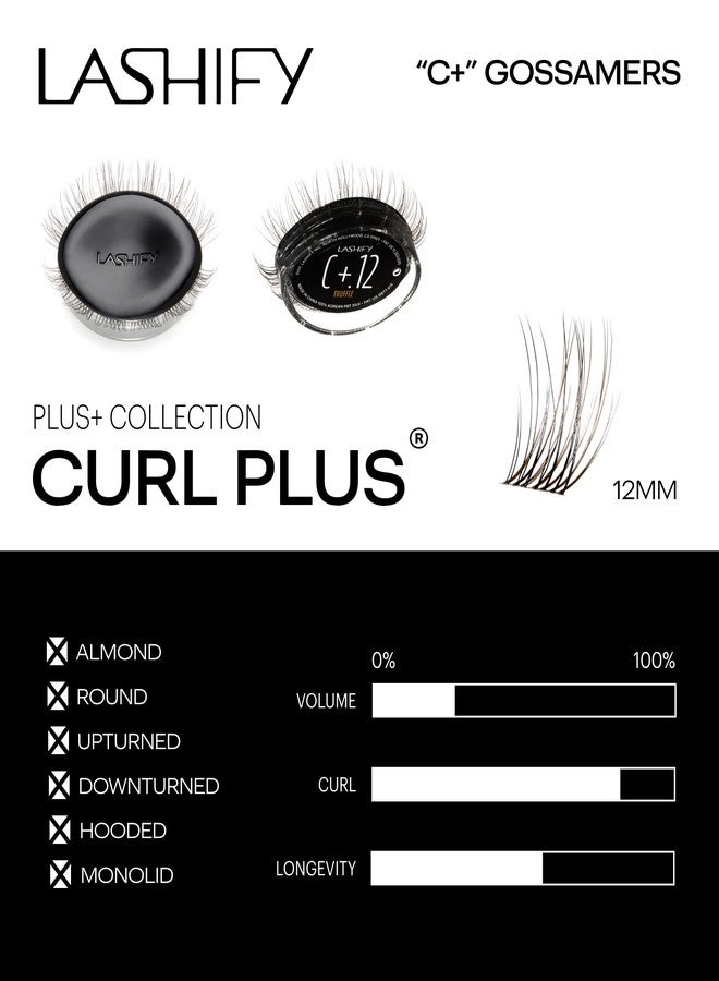 Lashify عبوة إعادة تعبئة رموش Lashify Curl Plus+ 12mm Gossamer بلون الكمأة، رموش صناعية سهلة التركيب بنفسك لإطلالة طبيعية ورقيقة تدوم طويلاً - Image 3