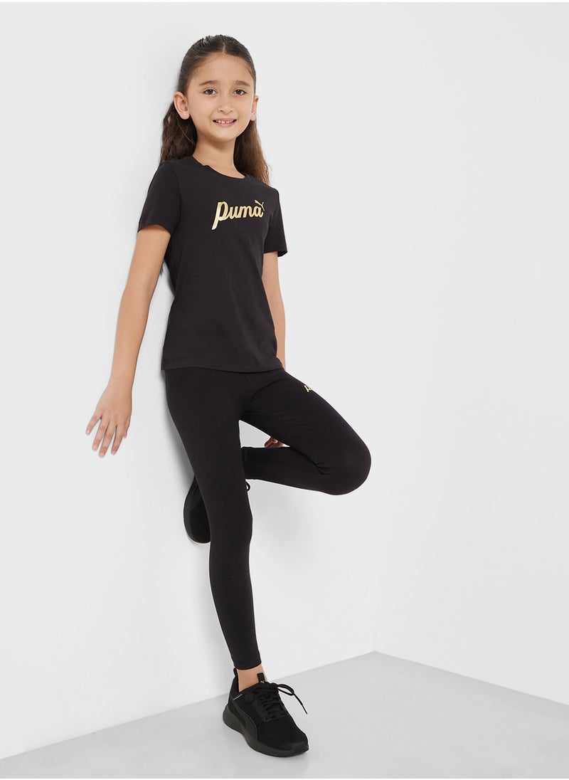 PUMA - Youth Essential Script T-Shirt - Image 1