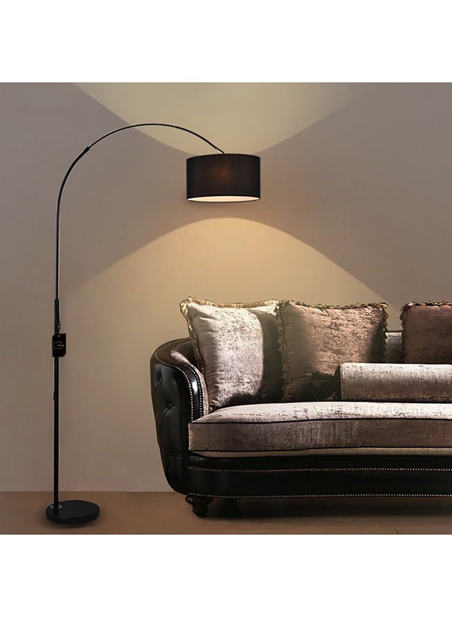 DIDA Floor Lamps for Living Room with Adjustable Hanging Drum Shade for Reading Lamp for Bedroom Office Combination - Image 1