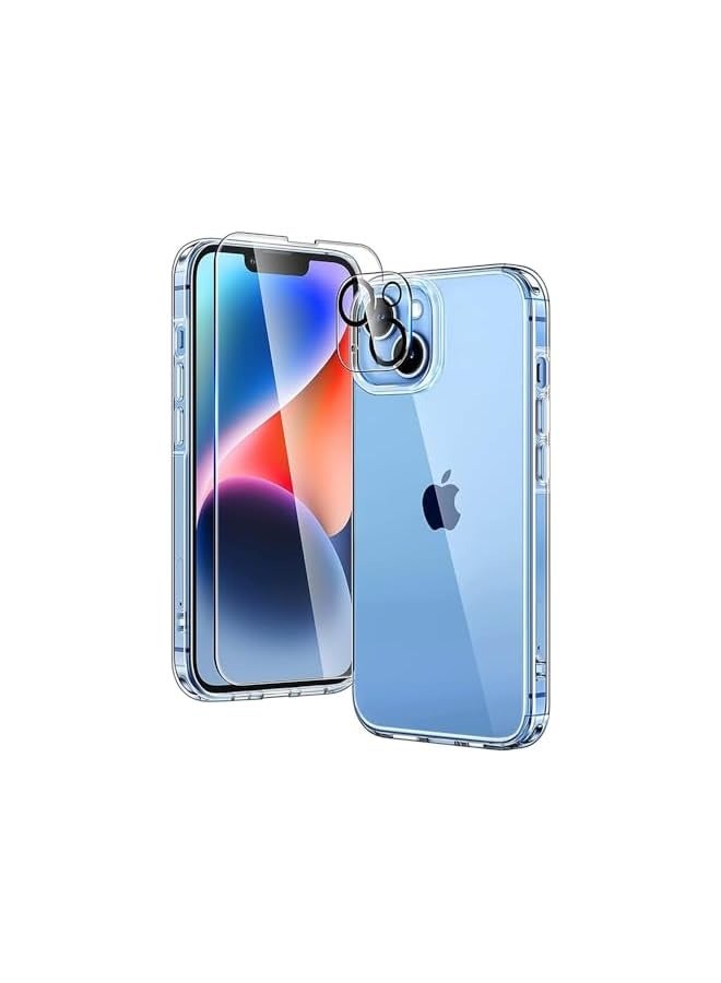 PROMASS Project Zero Clear Case + Tempered-Glass Screen Protector + Camera Lens Protector for iPhone 14 Plus - Clear - Image 1