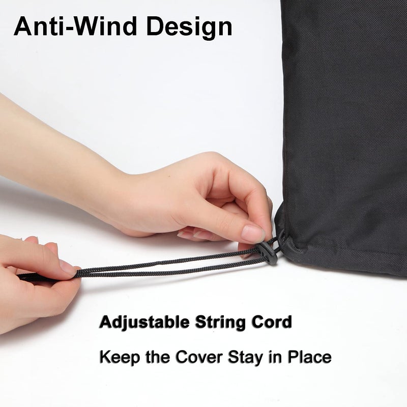 WOMACO أغطية طاولات البلياردو الثقيلة المقاومة للماء من وومكو 7 8 9 قدم (أسود، 9 قدم) - Image 5