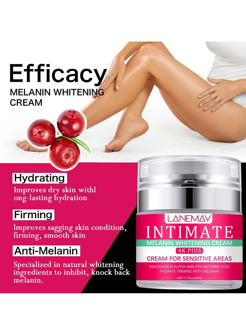 LANEMAY Intimate Area Whitening Cream – Fade Dark Spots Moisturizing Firming Soothing Private Skin Brightening Cream, Gentle for Sensitive Areas - Image 2