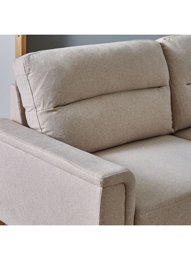 Home Box Lima 3-Seater Sofa With 2 Cushions 88x193x86cm -Beige - Image 4