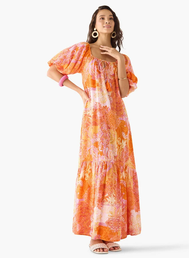 Splash FAV Paisley Print Maxi Dress