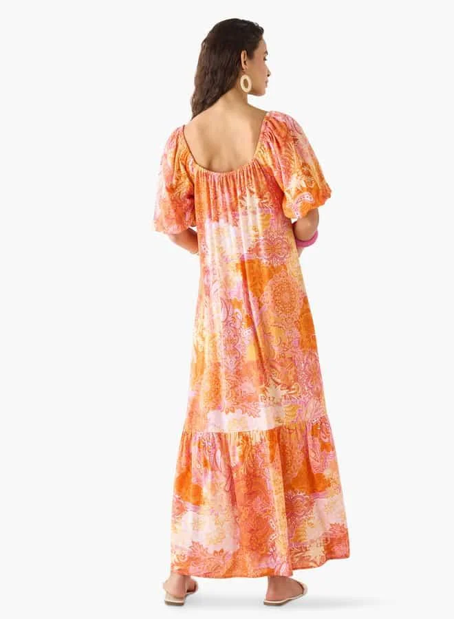 Splash FAV Paisley Print Maxi Dress