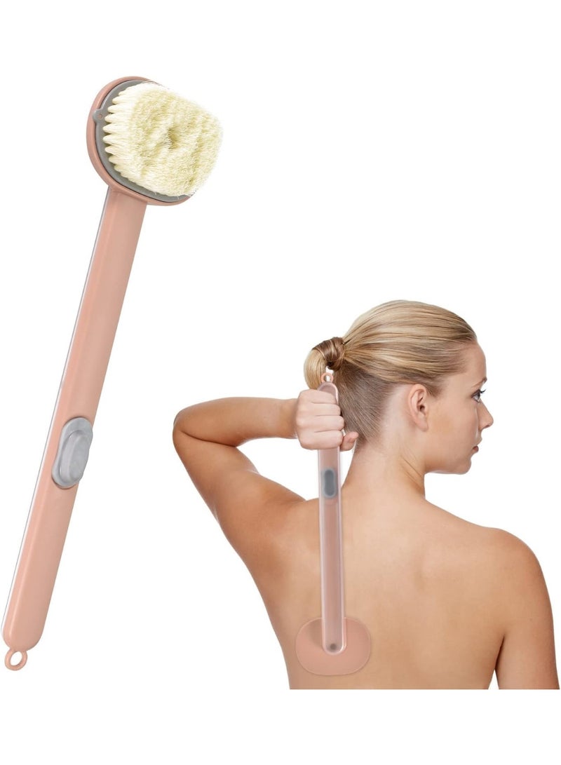 Bath Brush Handle Body Brush and Exfoliating Brush Double Sided Soft Back Brush - Body Scrubber Brush, Back Scrubber for Shower Women and Men Exfoliating with Massage Nodes for Cellulite - Image 1