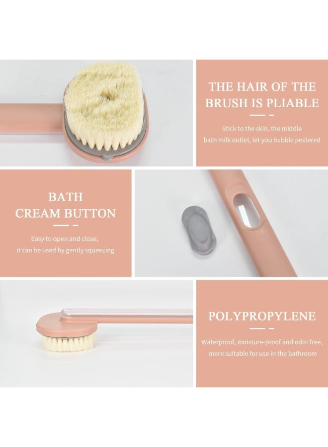 Bath Brush Handle Body Brush and Exfoliating Brush Double Sided Soft Back Brush - Body Scrubber Brush, Back Scrubber for Shower Women and Men Exfoliating with Massage Nodes for Cellulite - Image 3