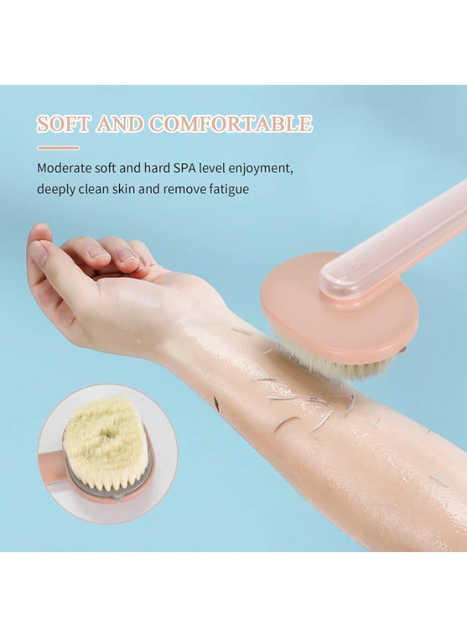 Bath Brush Handle Body Brush and Exfoliating Brush Double Sided Soft Back Brush - Body Scrubber Brush, Back Scrubber for Shower Women and Men Exfoliating with Massage Nodes for Cellulite - Image 5