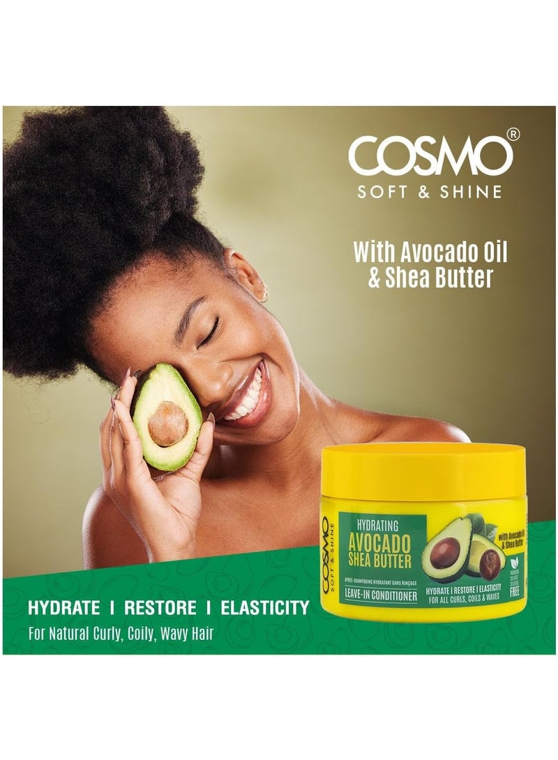 Cosmo Soft And Shine Avocado Shea Butter Leave-In Moisturizing Conditioner 325 G - Image 5